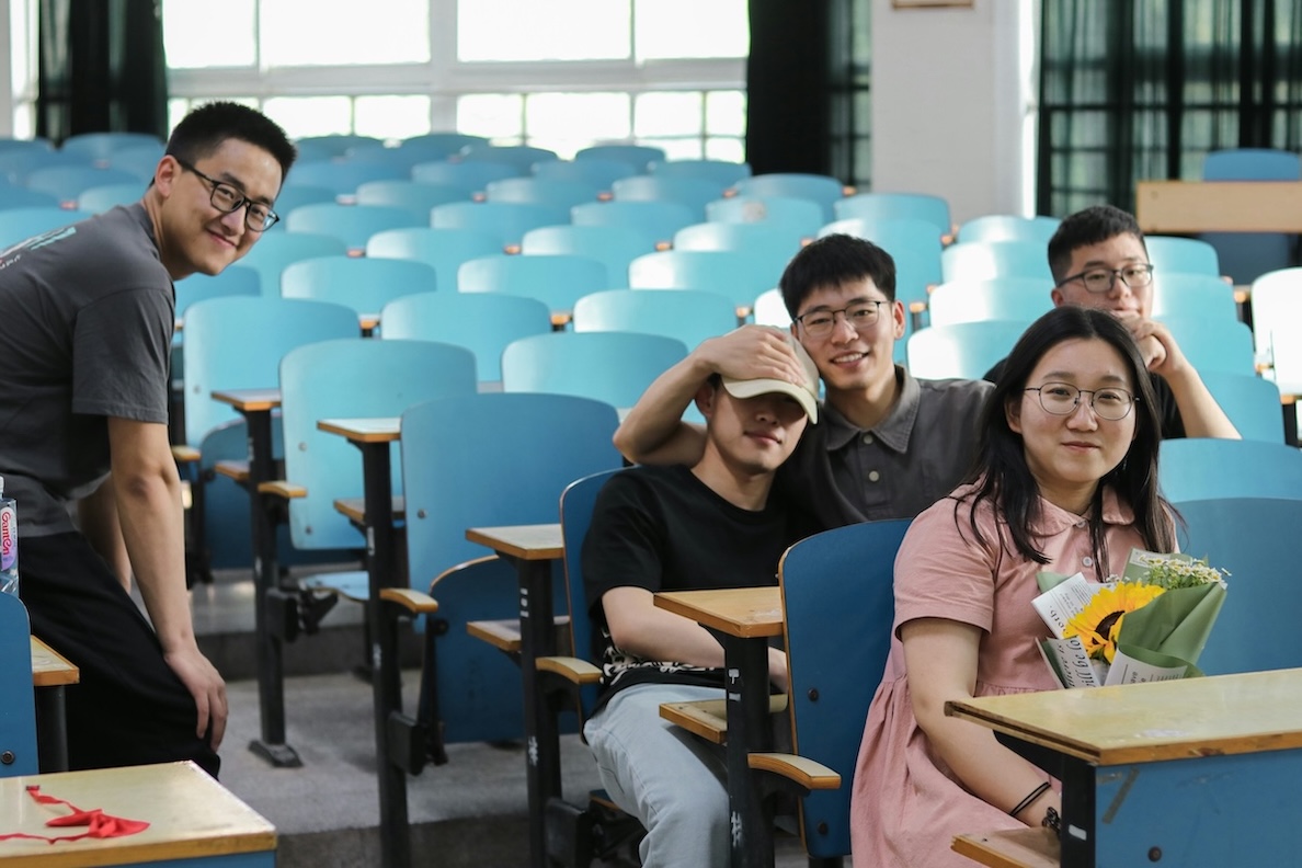 students on campus