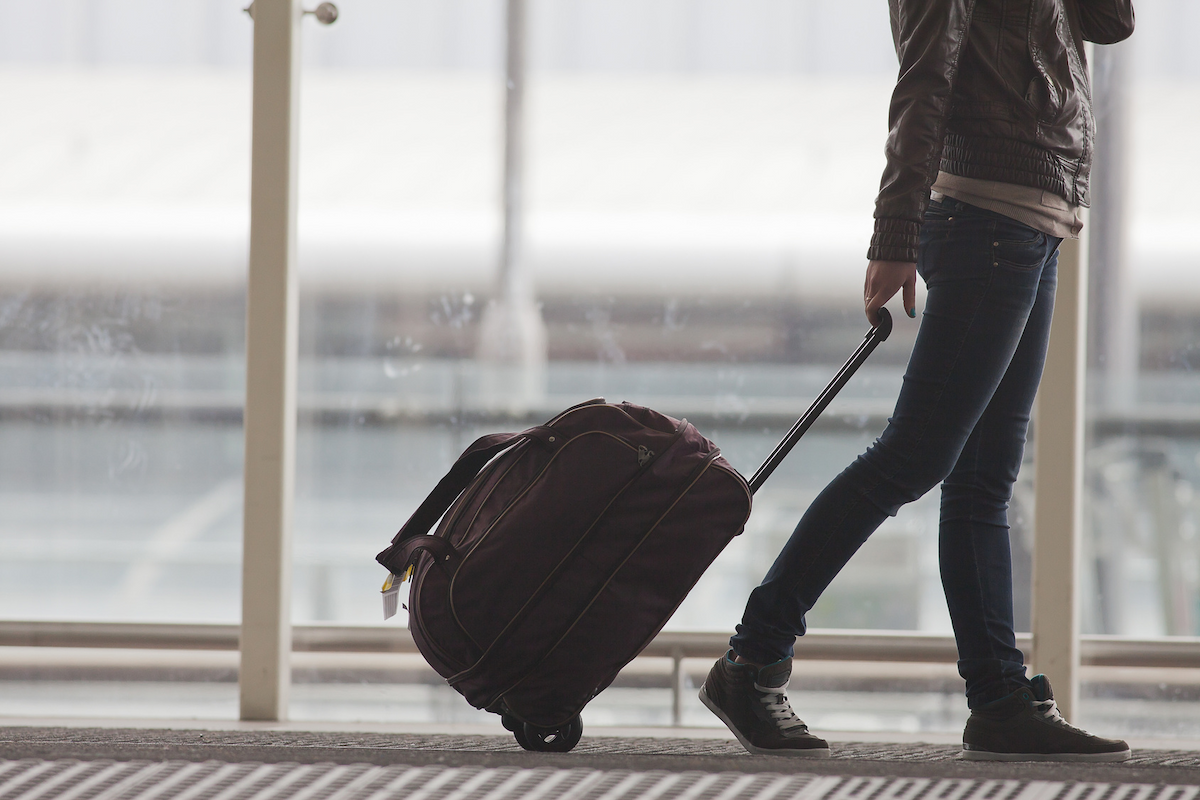 student traveling