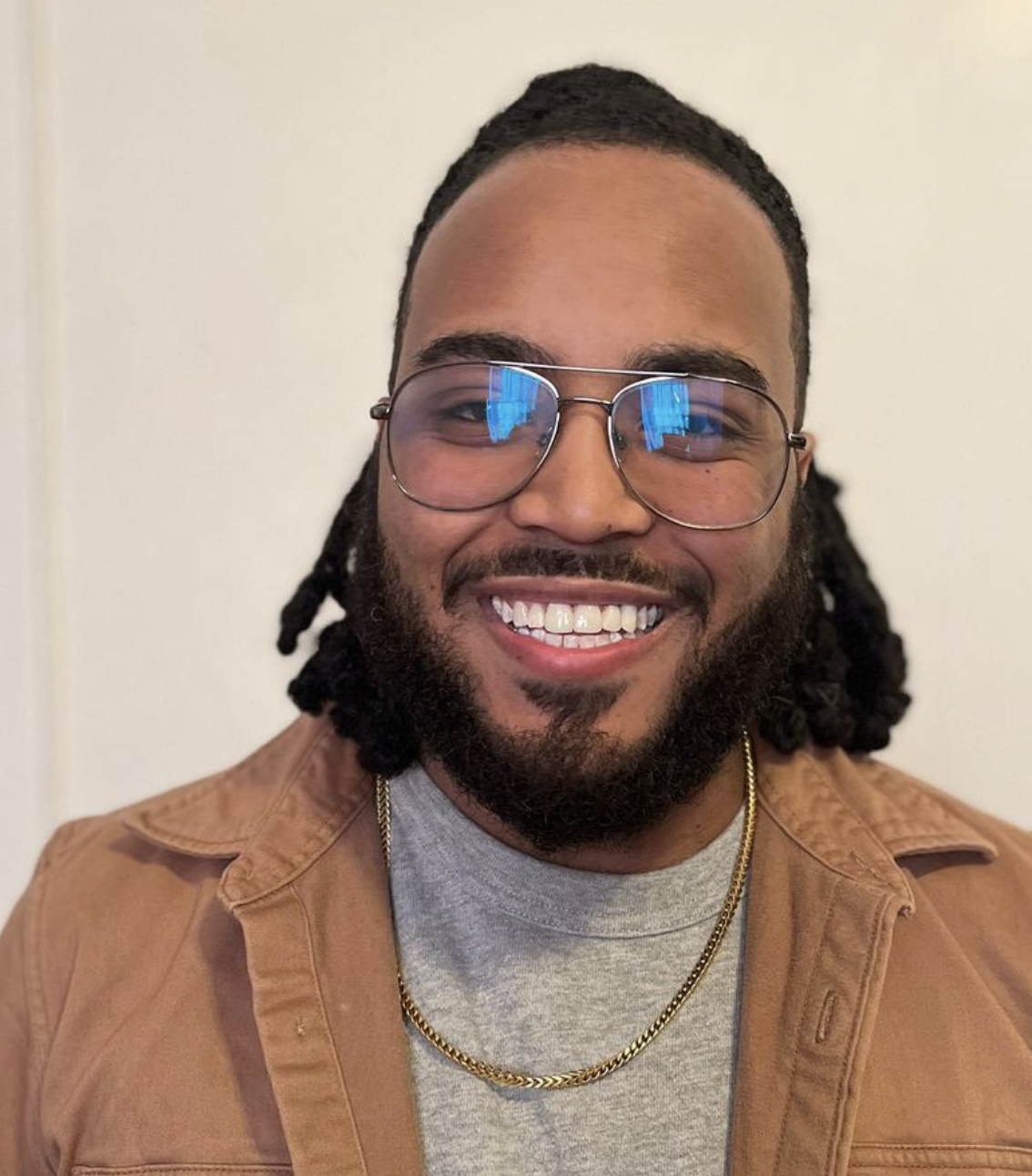 Tim smiling