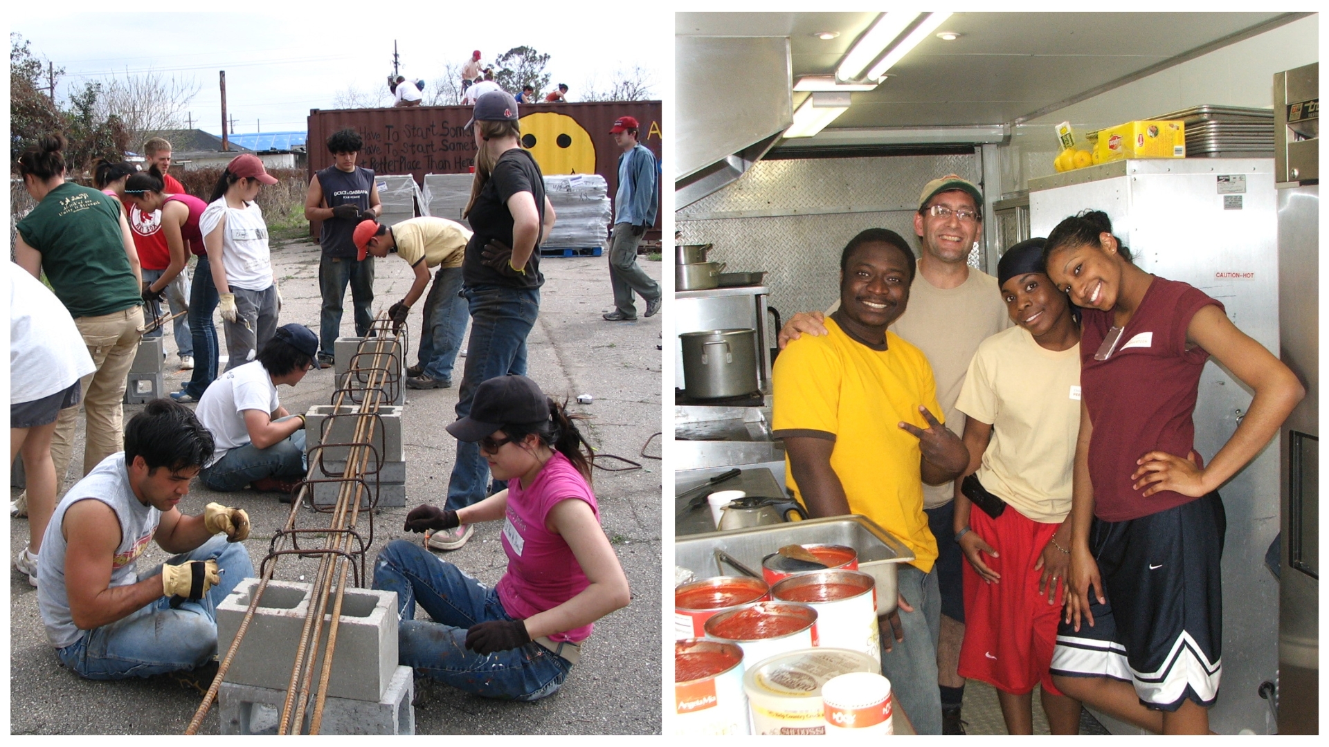 students serving
