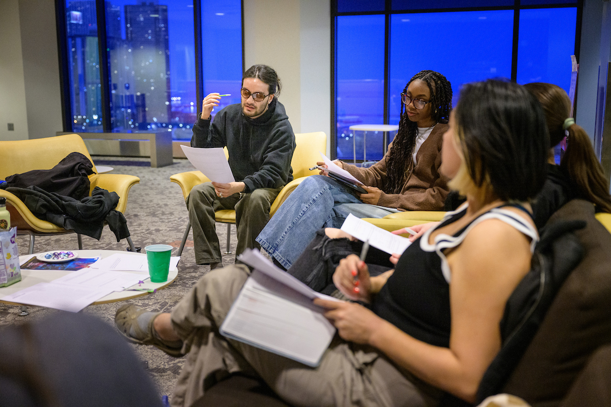 students studying the Bible