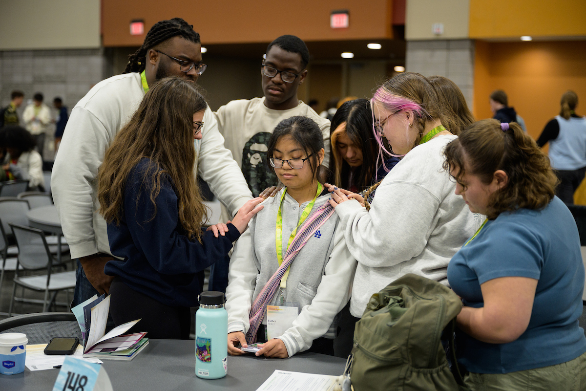 praying over student