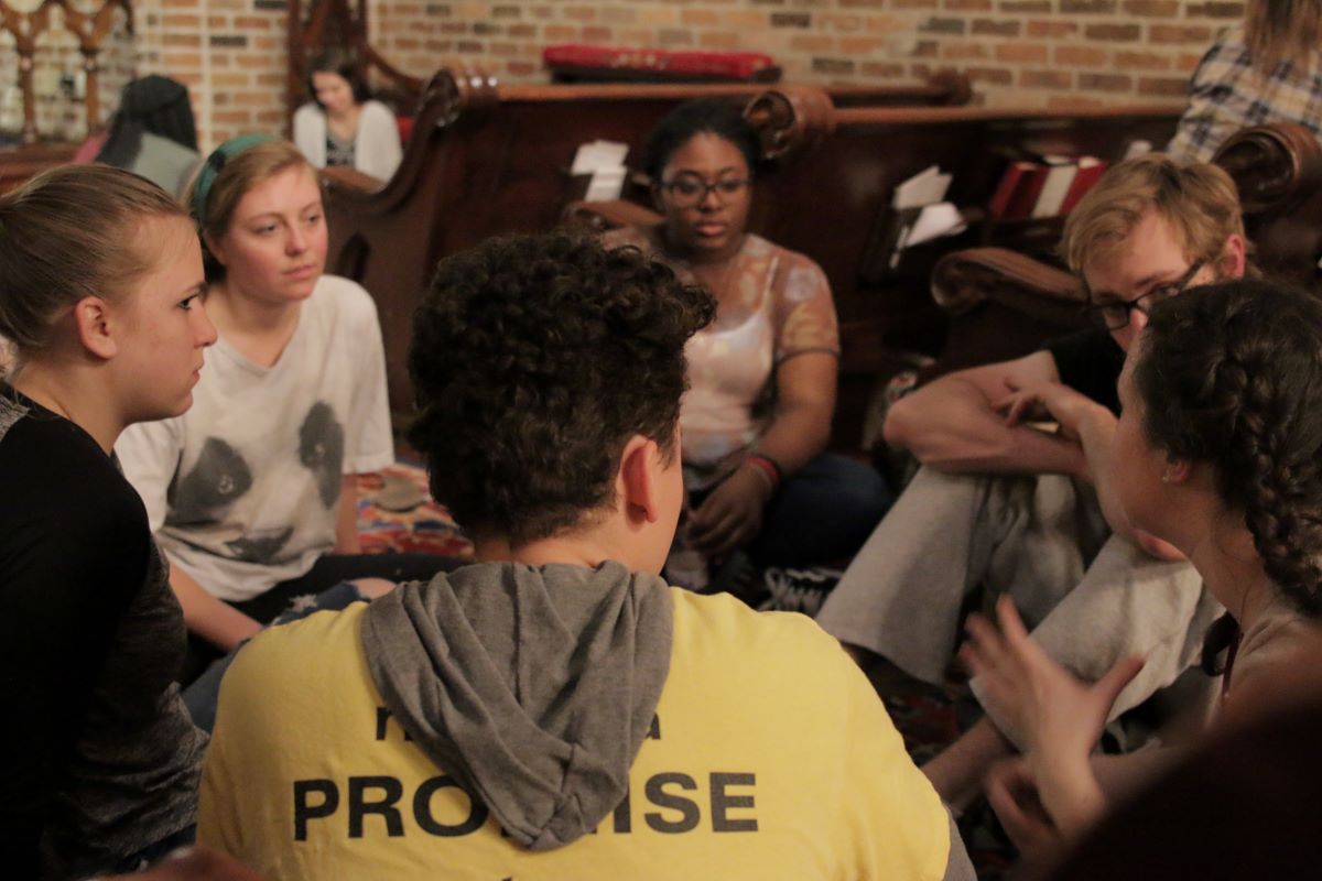 students discuss New Orleans history