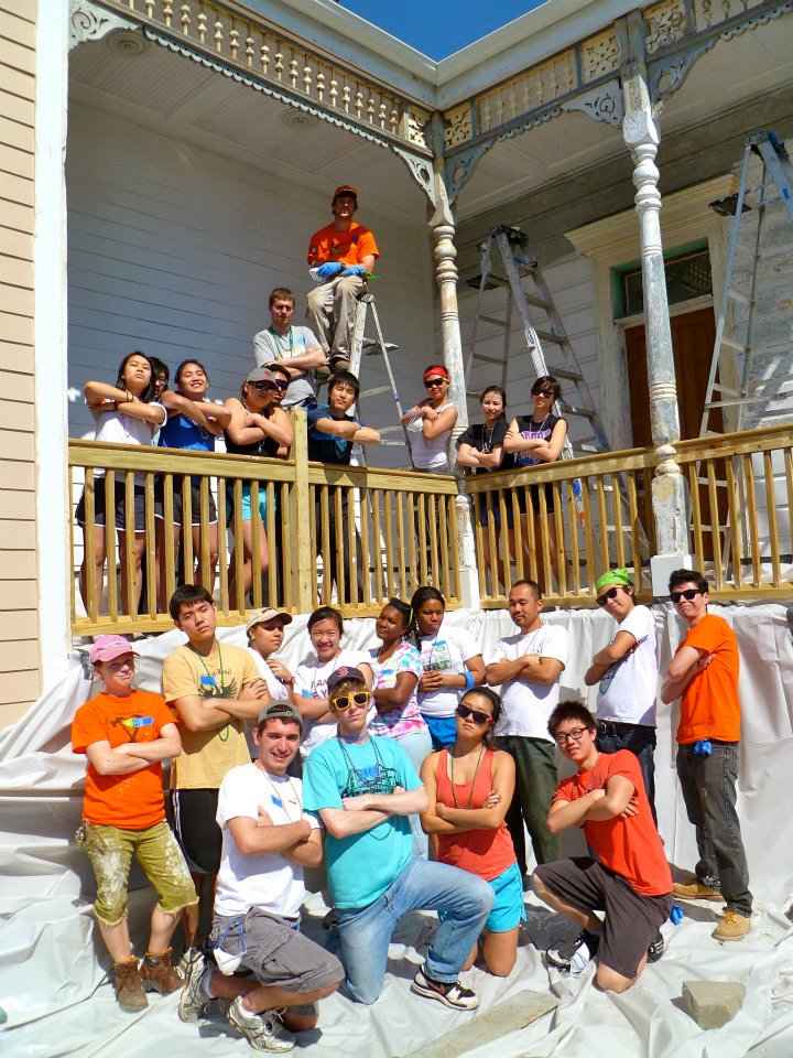 students posing for photo