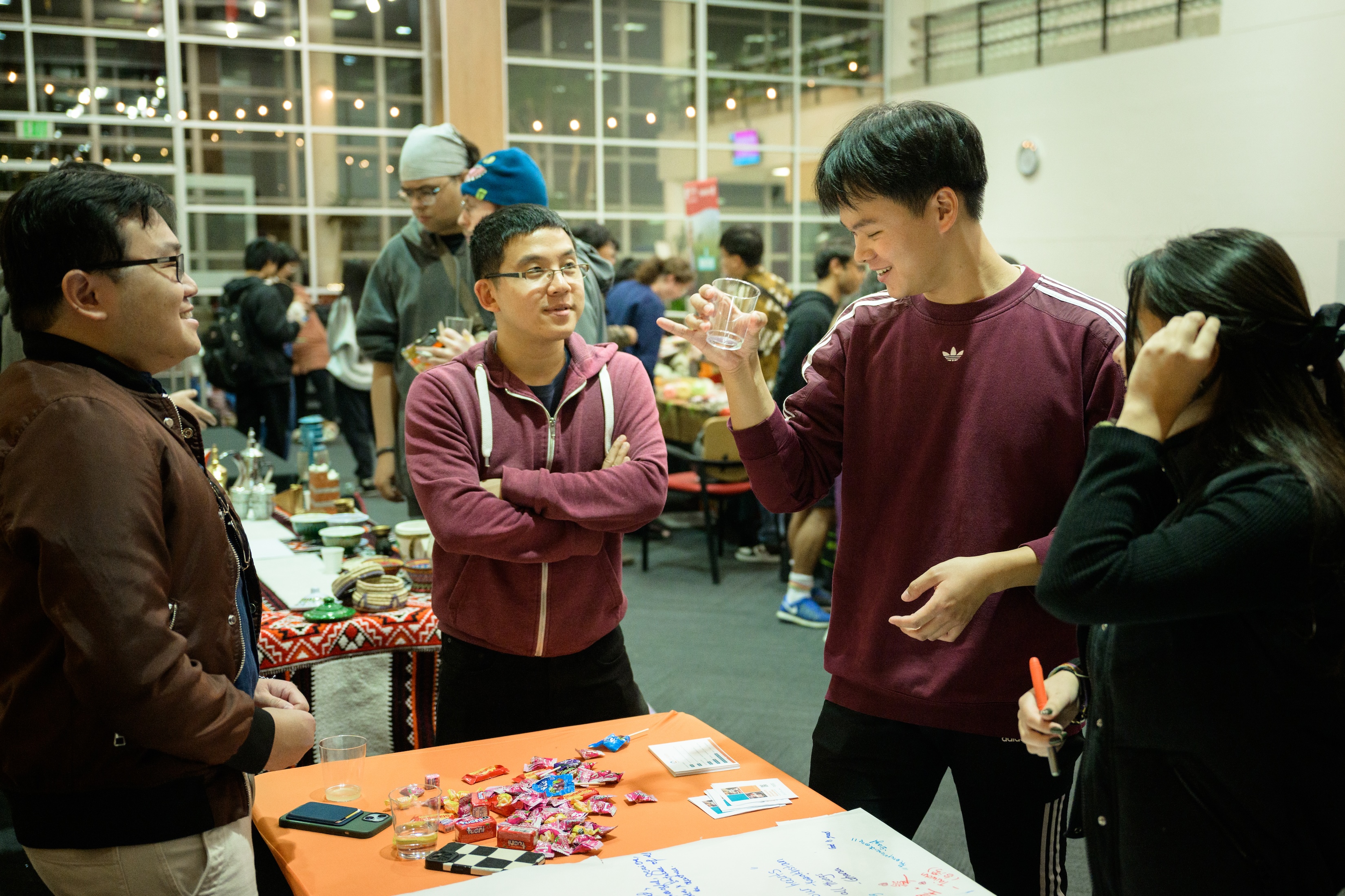 andy with other students tabling on campus