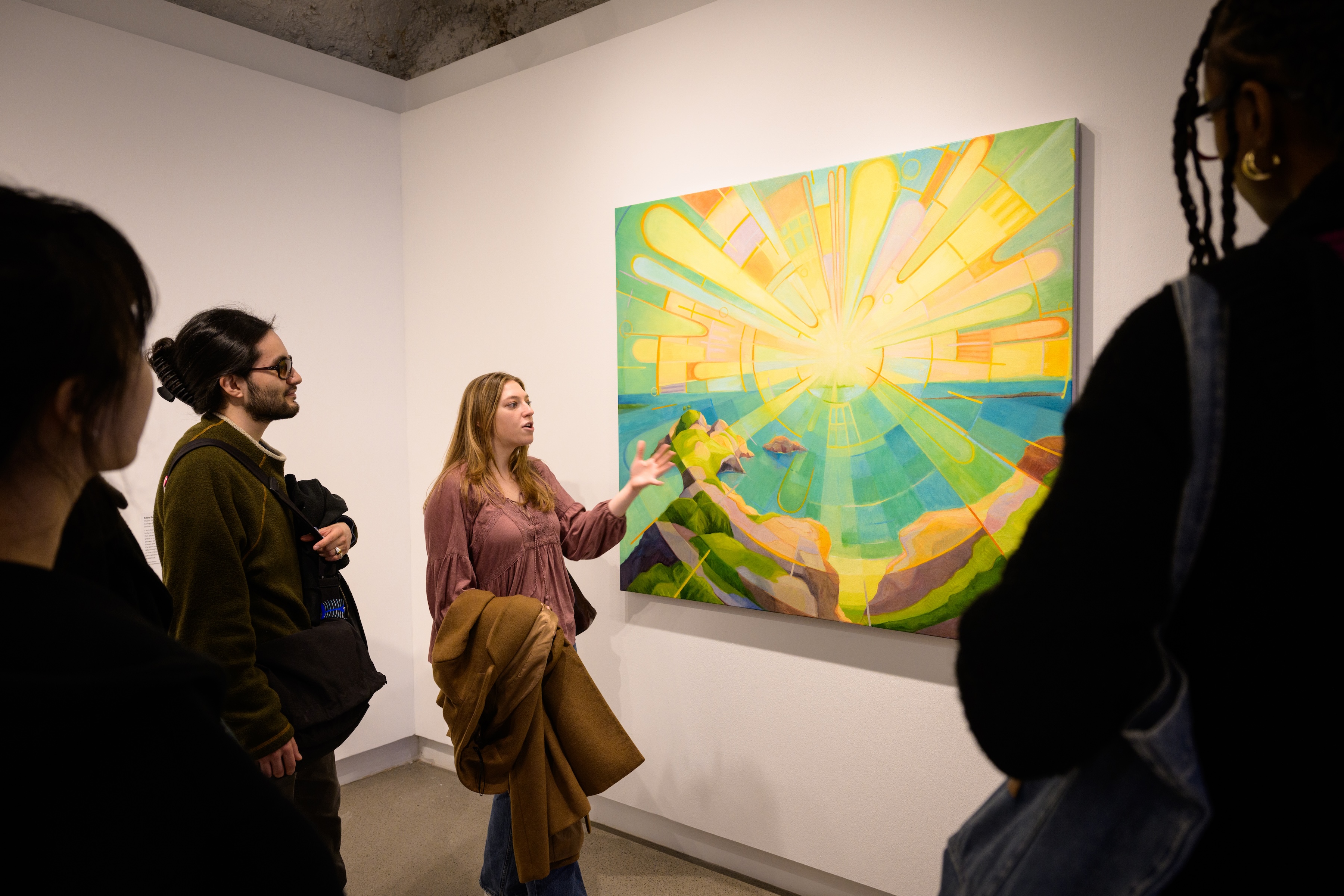 Teila showing her art at a show