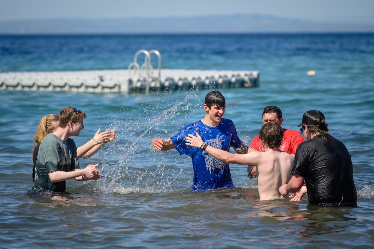 students in water 