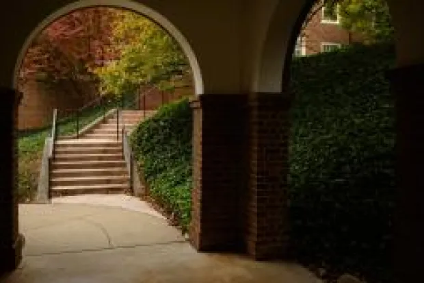 archway and stairway outside