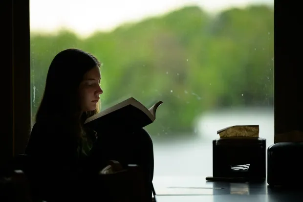 girl reading book