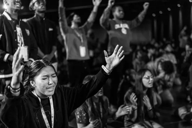 Students passionately crying out to God