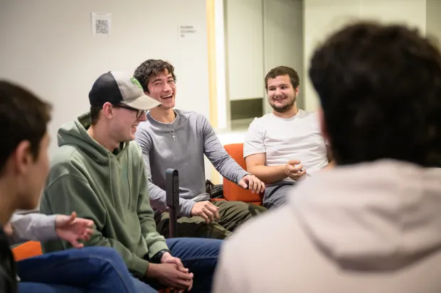 Group of men laughing