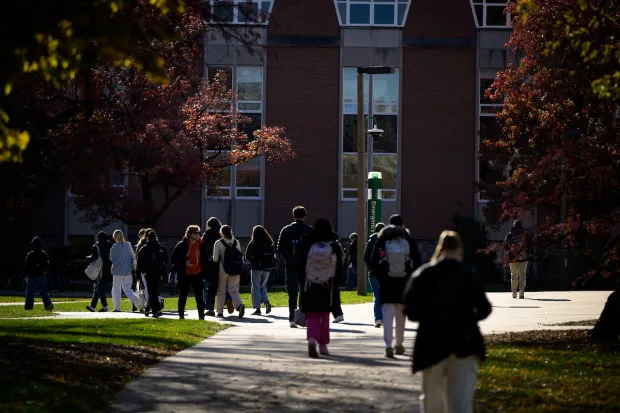 students on campus