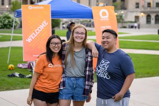 Group photo of students at activity fair