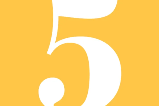 Yellow background with "The Observer 5" written in bold white letters