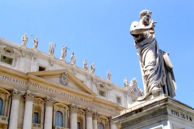 Marble statue outside of Vatican