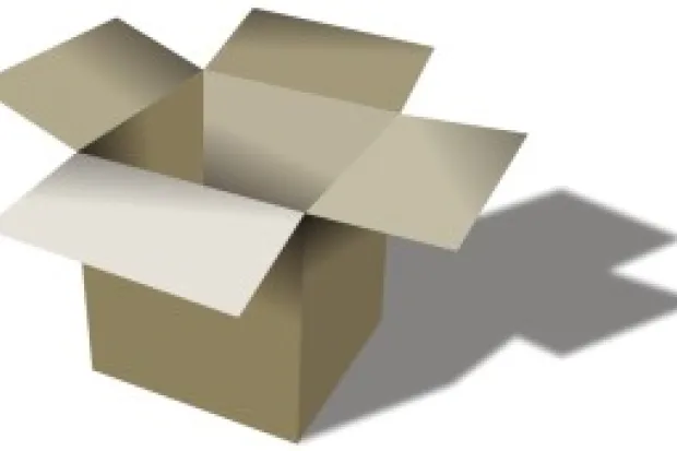 Empty cardboard box clipart