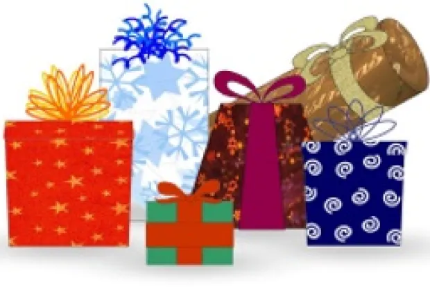 Clipart of colorful Christmas presents