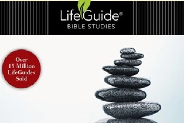 Book Cover with stones stacked on top of each other with "LifeGuide Bible Studies" written across it