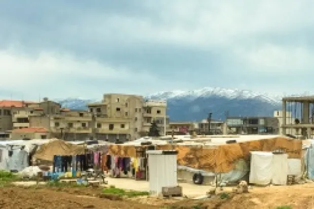 the skyline of a Middle Eastern town