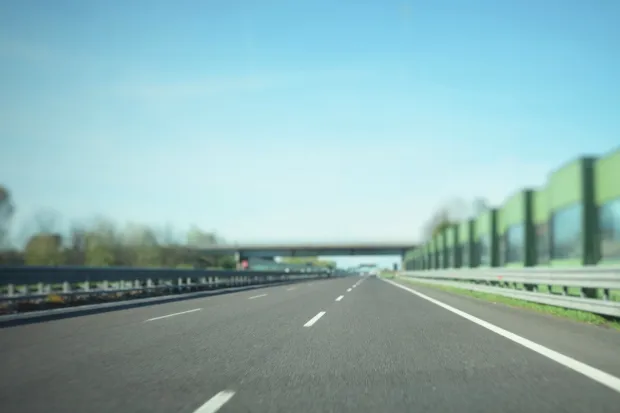 Closeup of highway pavement