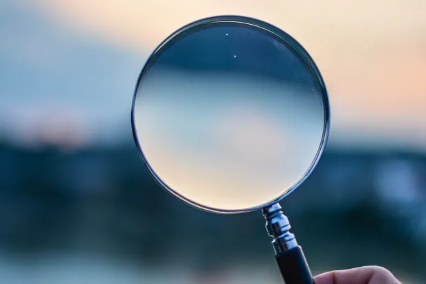 A large magnifying glass