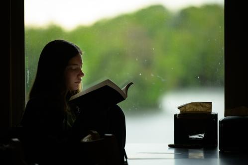 girl reading book