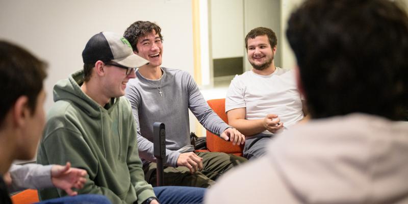 Group of men laughing