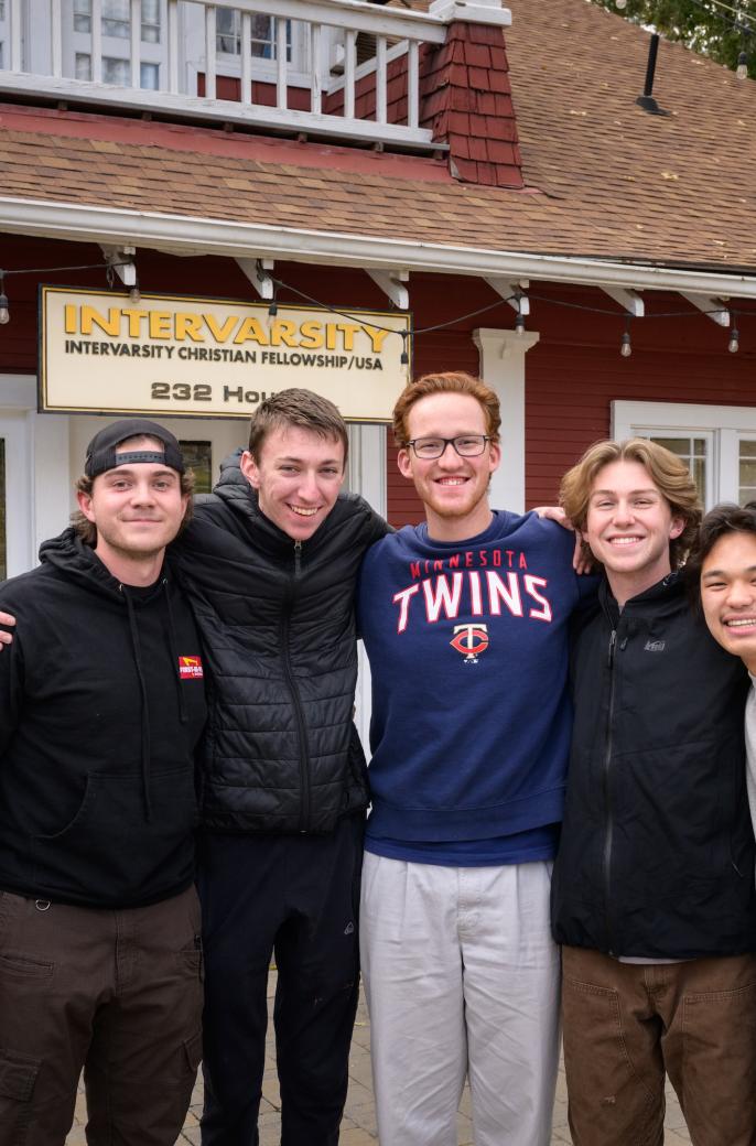 Group photo of Sean and friends