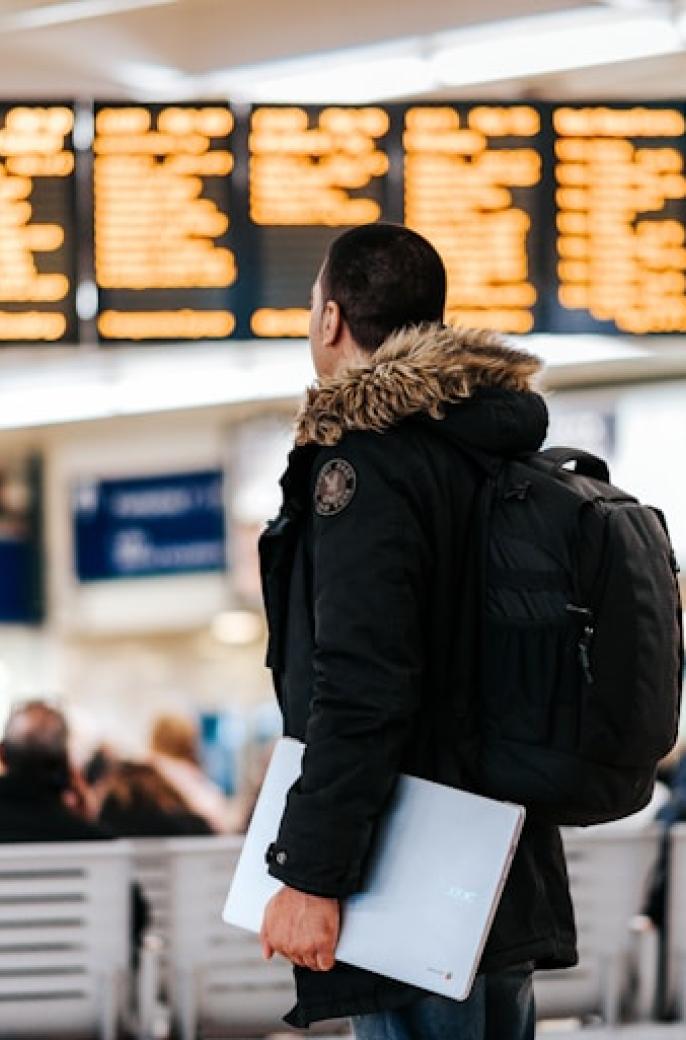 student traveling