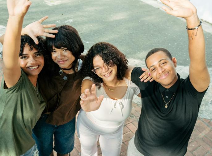 black students posing for a photo