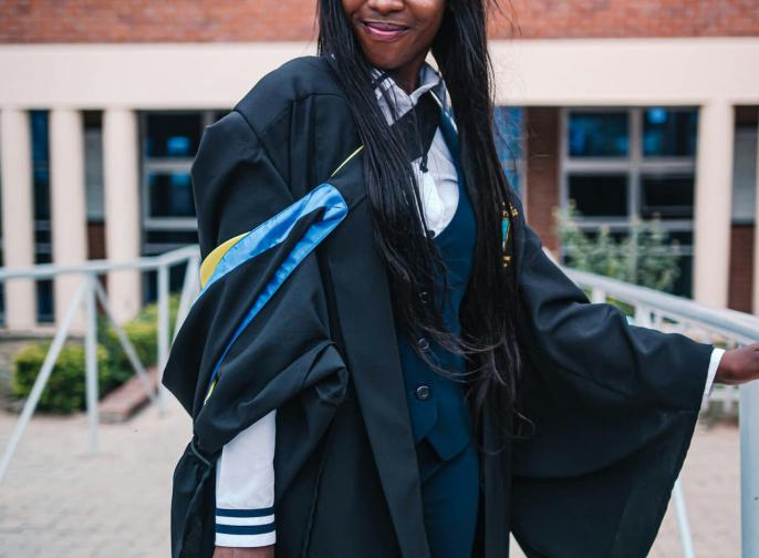 black student graduating