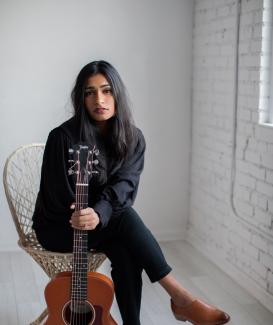 portrait of Maryanne with instrument