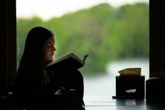 girl reading book