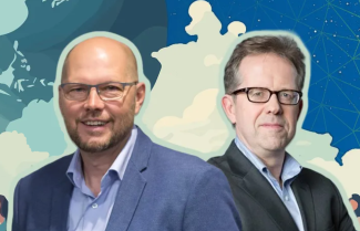 Mac and Roy smiling professional pose photo