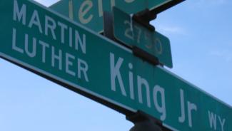 Street sign reading: Martin Luther King Jr. Way