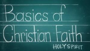 a chalkboard with "Basics of Christian Faith" written on it