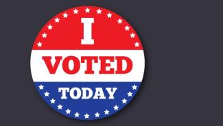 Red, white, and blue "I Voted Today" Sticker