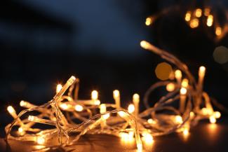 String of white Christmas lights