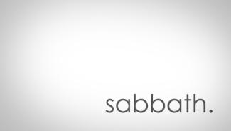 the word 'sabbath' written in lower case letters on a white background
