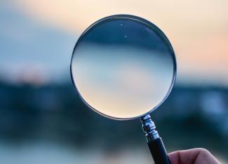 A large magnifying glass