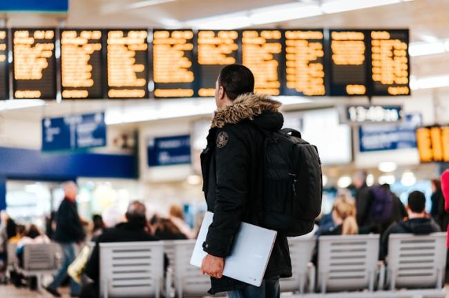 student traveling