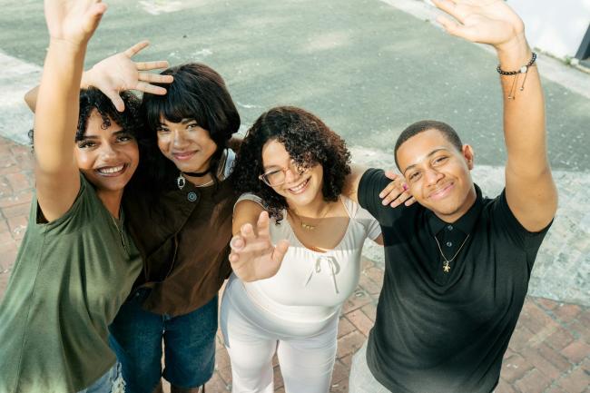 black students posing for a photo