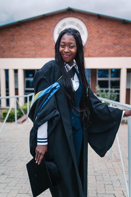 black student graduating