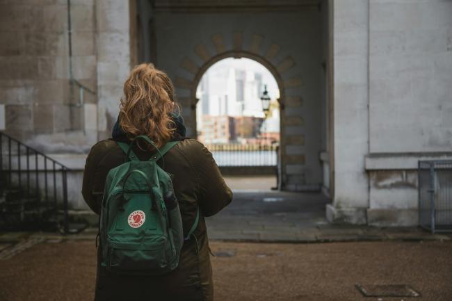 student traveling
