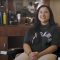 diana sitting for an interview 