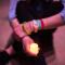 hand holding tea light