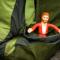 Jesus action figure stuck in backpack pocket