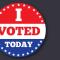 Red, white, and blue "I Voted Today" Sticker