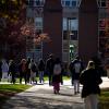 students on campus
