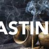 Two urns turned on their sides with stick of incense and the word "Fasting" across the image